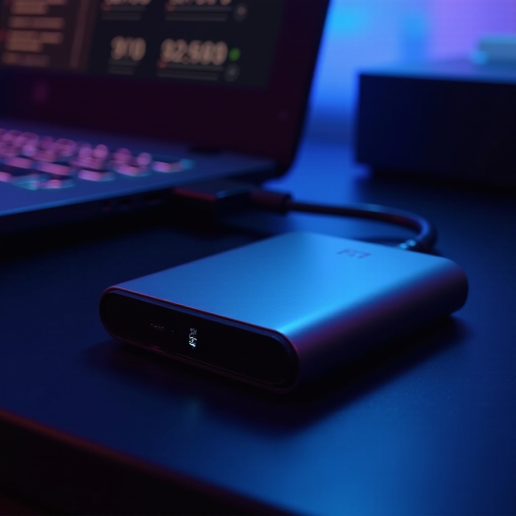 ゲーム用ノートパソコンの外付けハードドライブ