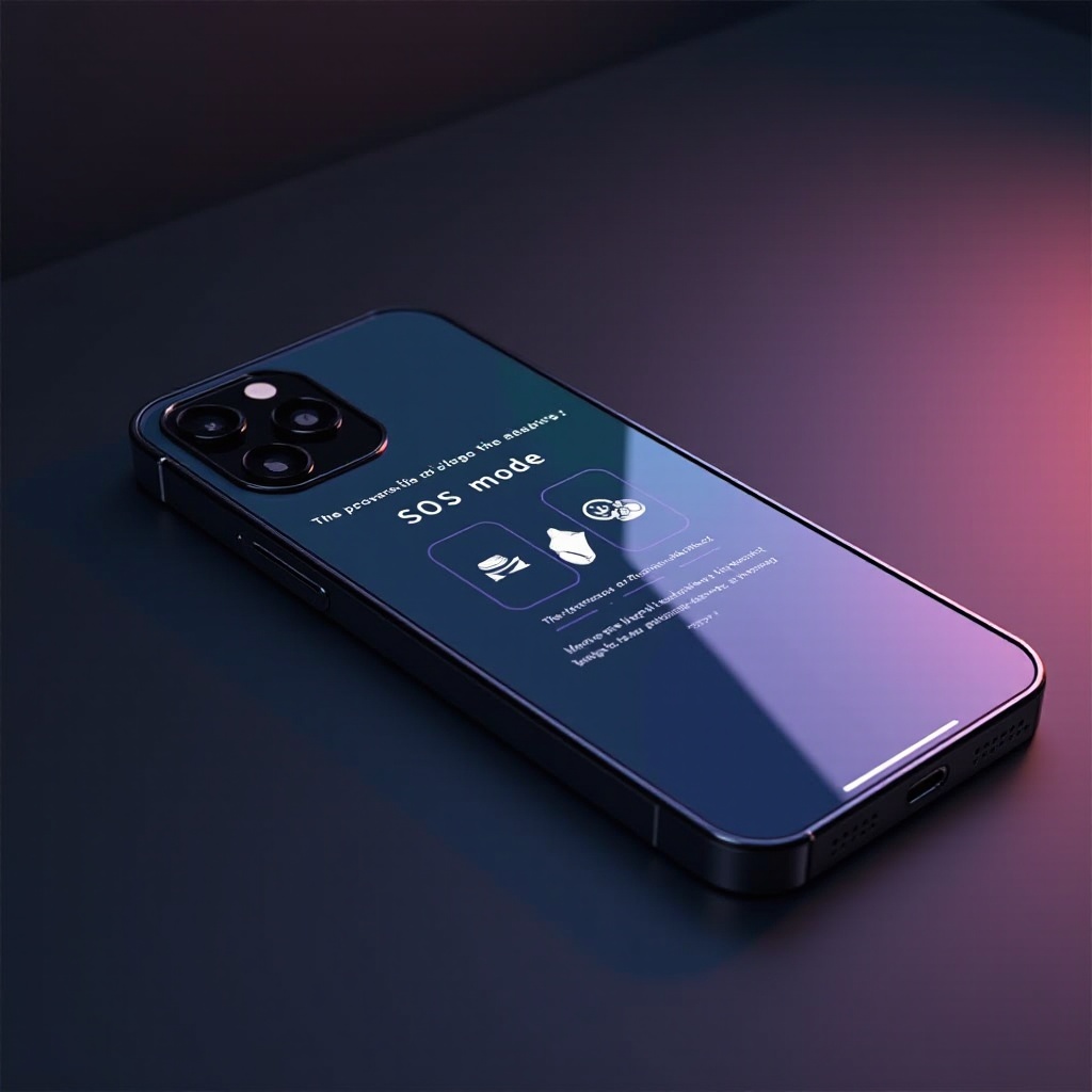 iPhone 13がSOSモードになっています