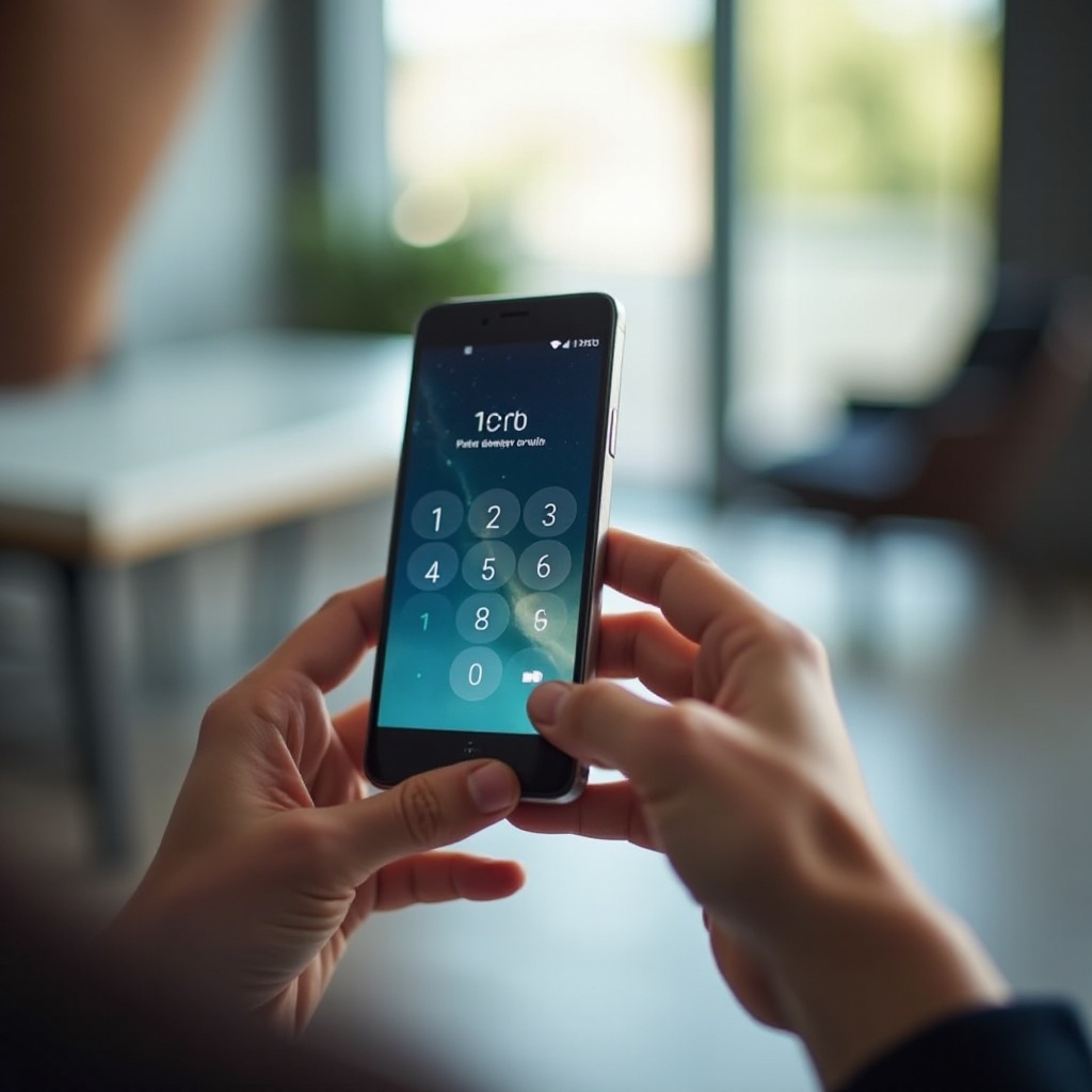 لبدء تشغيل Android أدخل رقم التعريف الشخصي