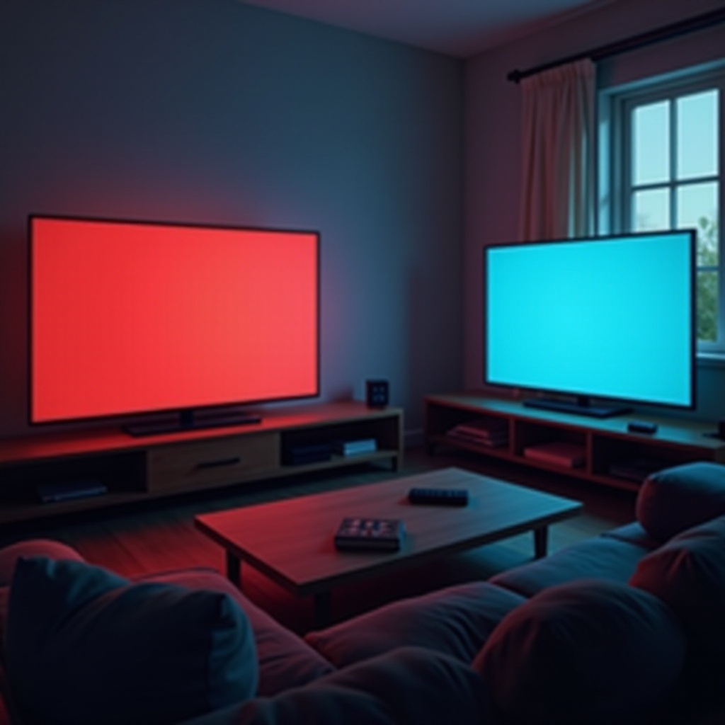 TCL テレビ 赤 青 緑 画面