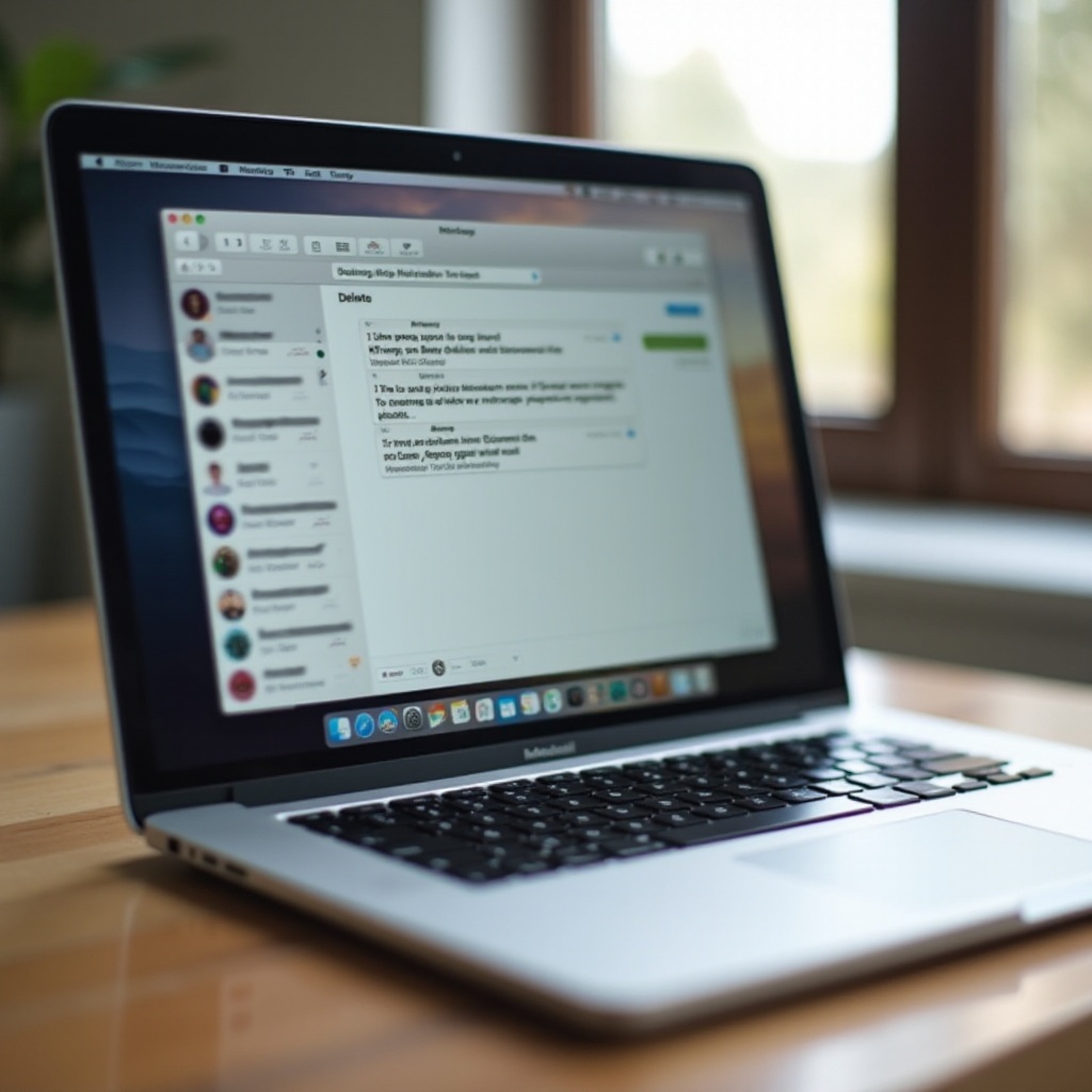 cách xóa chuỗi tin nhắn trên MacBook